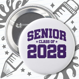 Class of 2028 High School Graduation Senior 2028 6 Cm Round Badge
