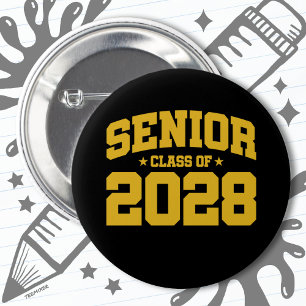 Class of 2028 High School Graduation Senior 2028 6 Cm Round Badge