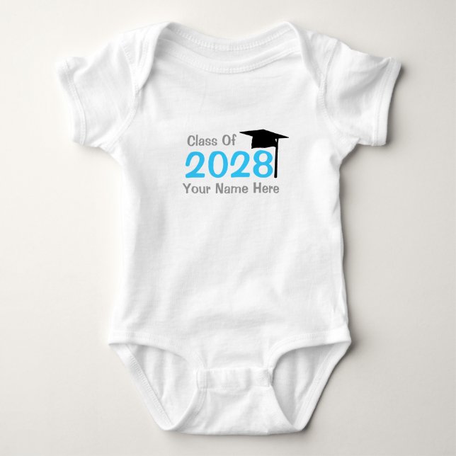 class of 2028 infant graduation baby bodysuit (Front)