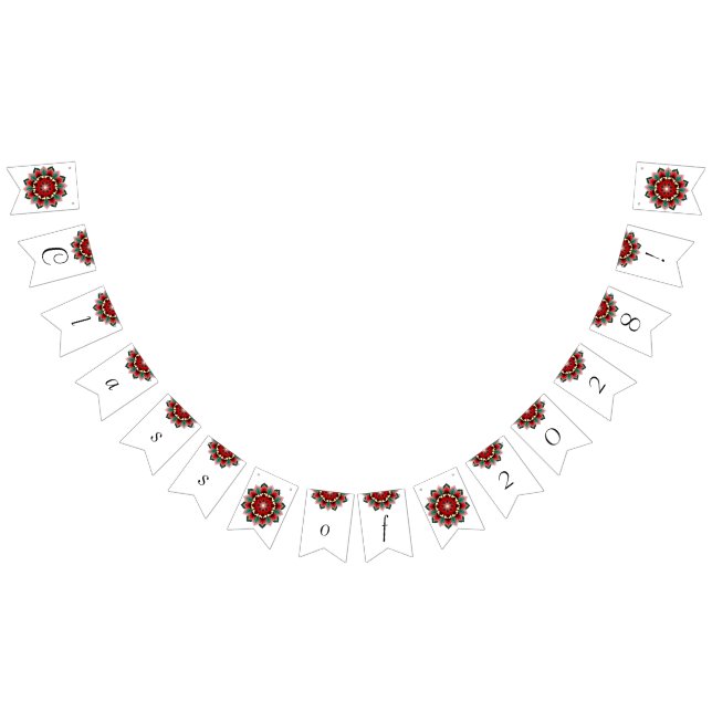 Class of 2028! Mandala in red Bunting (All)