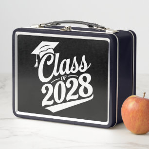 Class Of 2028 Proud Graduate Graduation Metal Lunch Box