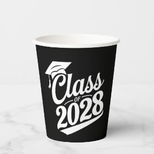 Class Of 2028 Proud Graduate Graduation Paper Cups