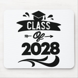 Class of 2028 TShirt Senior 2028 Graduation Mouse Mat