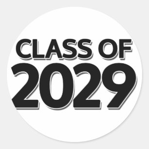 Class of 2029 classic round sticker