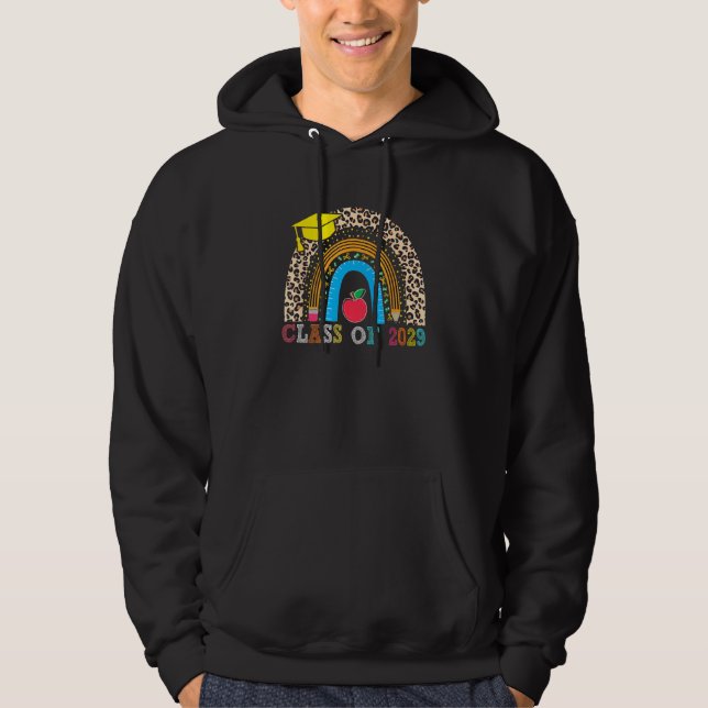 Class Of 2029 Graduation Last Day Of School Rainbo Hoodie (Front)