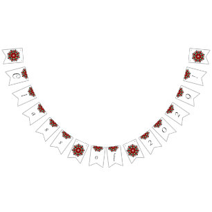 Class of 2029! Mandala in red Bunting