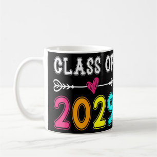 Class Of 2029 Senior 2029 Grow With Me School Grad Coffee Mug
