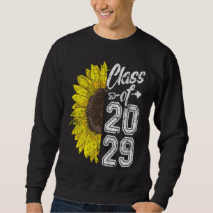 Class of 2029 Senior High School Graduation Sunflo Sweatshirt