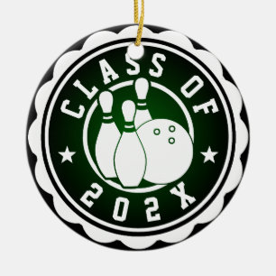 Class of 202X Bowling Team Ceramic Tree Decoration