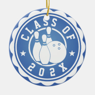 Class of 202X Bowling Team Ceramic Tree Decoration