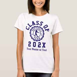 Class of 202X Girls Softball Team T-Shirt