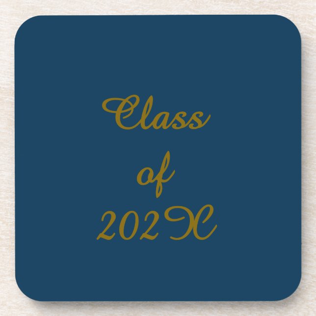 Class of 202X Graduation Hard plastic coaster (Front)