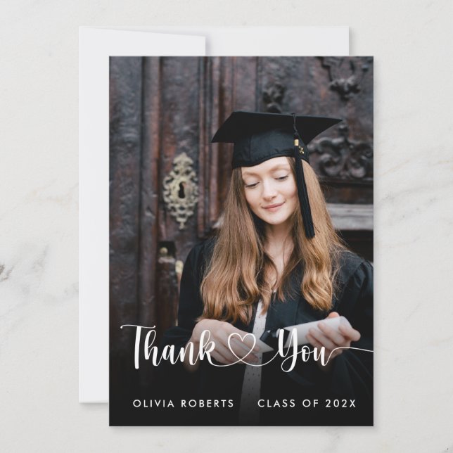 Class of 202X Graduation  Thank You Card (Front)