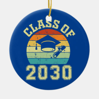Class Of 2030 Girls Boys Teacher Graduation Ceramic Tree Decoration