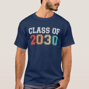 Class Of 2030 Graduation Retro Vintage gift T-Shirt