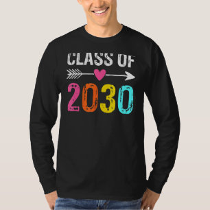 Class Of 2030 Grow With Me Graduation First Day Of T-Shirt