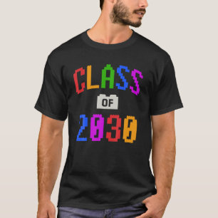 CLASS Of 2030 Kids Bricks Toy Fourth Grade School T-Shirt
