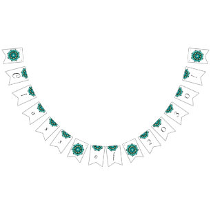 Class of 2030! Mandala in aqua Bunting