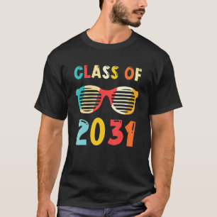 Class Of 2031 Back To School Senior 2031 Retro Gra T-Shirt