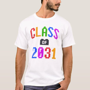 CLASS Of 2031 Kids Bricks Toy Third Grade School 3 T-Shirt