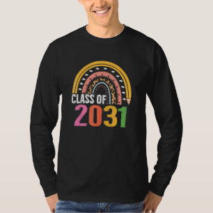 Class Of 2031 Rainbow First Last Day Graduation Gr T-Shirt