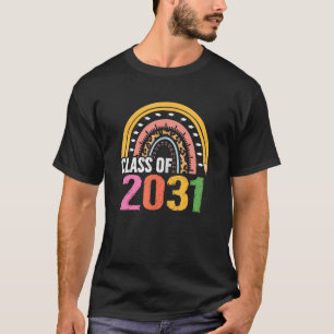 Class Of 2031 Rainbow First Last Day Graduation Gr T-Shirt