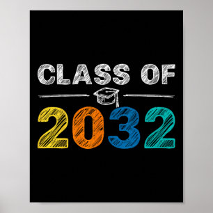 Class of 2032 First Day of School Pre-K Gift Kinde Poster