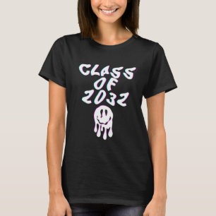 Class of 2032 Glitch Senior Class High School Pull T-Shirt
