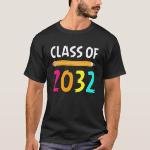 Class Of 2032 Grow With Me Colors Pencil T-Shirt