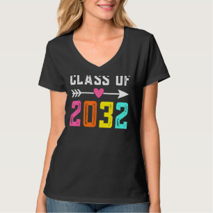 Class Of 2032 Grow With Me Graduation First Day Of T-Shirt