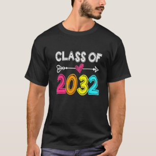 Class Of 2032 Senior 2032 Grow With Me School Grad T-Shirt