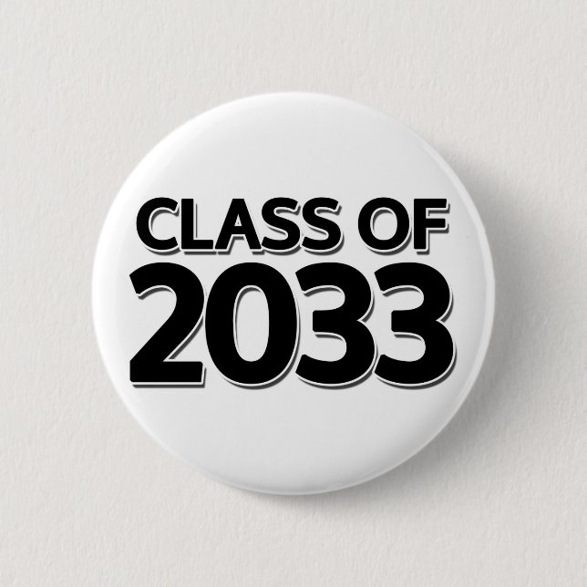 Class of 2033 6 cm round badge (Front)