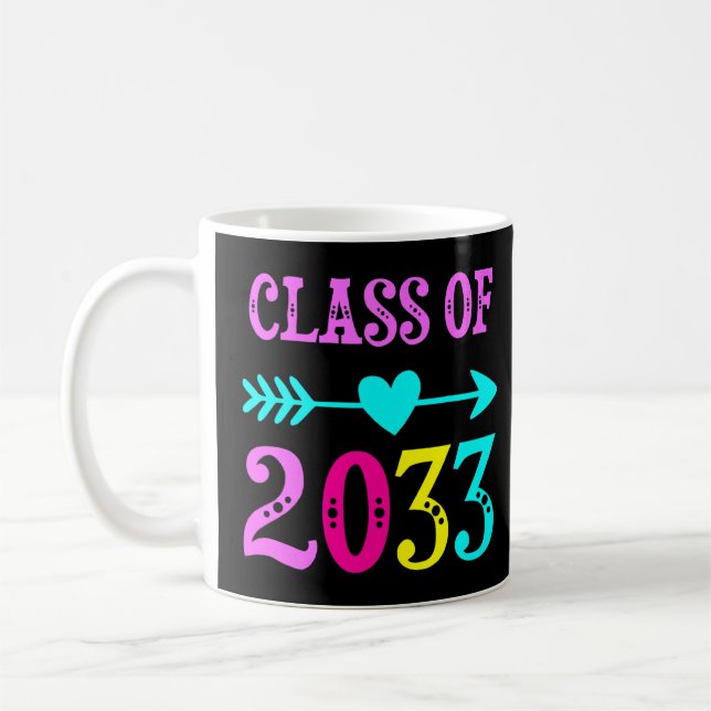 Class Of 2033 Grow With Me  For Teachers Students  Coffee Mug (Left)