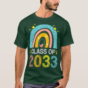 Class Of 2033 Rainbow Graduate PreK Kindergarten P T-Shirt