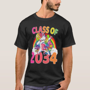 Class Of 2034 Dapping Unicorn Kindergarten Back To T-Shirt