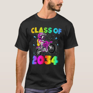 Class Of 2034 Dirt Bike Kindergarten Back To Schoo T-Shirt