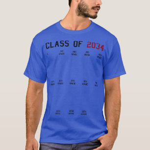 Class of 2034 Grow with Me 2034 Graduation Handpr T-Shirt