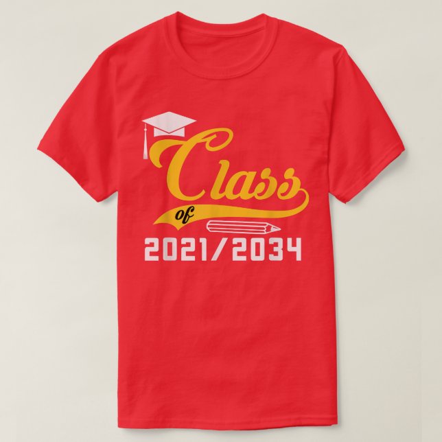 Class Of 2034 Grow With Me First Day Of School Out T-Shirt (Design Front)
