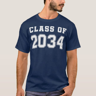Class of 2034 Grow With Me  First Day of School  T-Shirt
