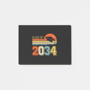 Class Of 2034 Grow With Me Pre-K Graduate Vintage Post-it Notes