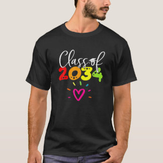 Class Of 2034 Grow With Me Vintage First Day Of Sc T-Shirt