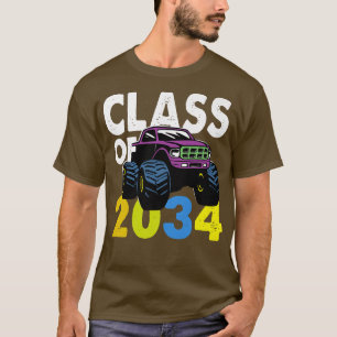 Class Of 2034 Monster Truck Kindergarten Grow With T-Shirt