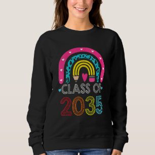 Class Of 2034 Rainbow Pink Graduate Preschool Kind Sweatshirt