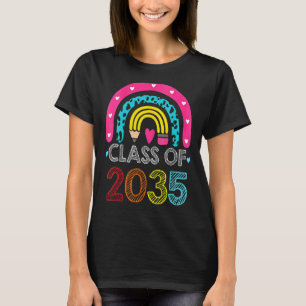Class Of 2034 Rainbow Pink Graduate Preschool Kind T-Shirt