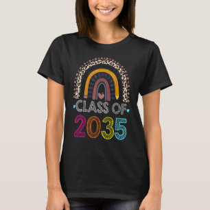 Class Of 2034 Rainbow Pink Graduate Preschool Kind T-Shirt