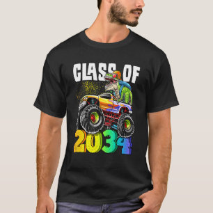 Class Of 2034 Rex Dinosaur Monster Truck Kindergar T-Shirt