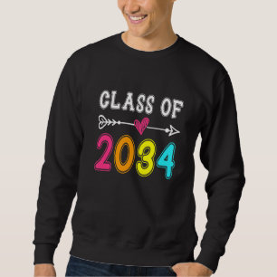 Class Of 2034 Senior 2034 Grow With Me School Grad Sweatshirt
