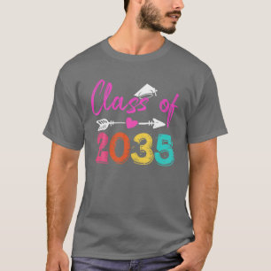 Class Of 2035 2021 Grow With Me Kindergarten Kids T-Shirt