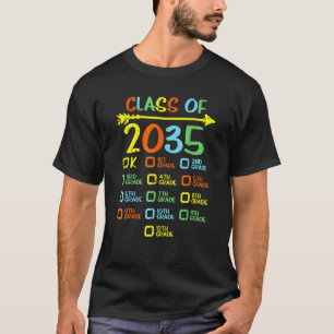 Class Of 2035 Checklist Grow With Me Graduate Boys T-Shirt