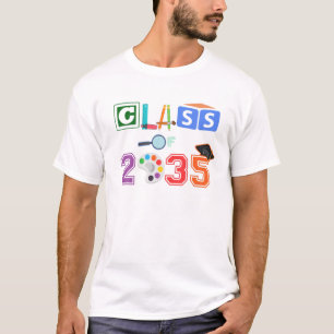 CLASS Of 2035 Graduate Kids Prek First Day Prescho T-Shirt